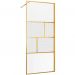 Душевая перегородка Vincea Walk-In VSW-1HC800CFBG, 800х2000, брашированное золото, стекло прозрачное/рифленое