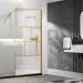 Душевая перегородка Vincea Walk-In VSW-1HC800CFBG, 800х2000, брашированное золото, стекло прозрачное/рифленое