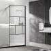 Душевая перегородка Vincea Walk-In VSW-1HC800CFGM, 800х2000, вороненая сталь, стекло прозрачное/рифленое