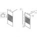 Душевая перегородка Vincea (Винчея) Walk-In VSW-1HC900CFB, 900х2000, черный, стекло прозрачное/рифленое