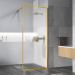 Душевая перегородка Vincea (Винчея) Walk-In VSW-1HP100FLBG, 1000х2000, брашированное золото, стекло рифленое