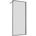 Душевая перегородка Vincea Walk-In VSW-1HP800FLB, 800х2000, черный матовый, стекло рифленое