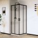 Душевой уголок Vincea (Винчея) City VSS-5CT8010CLB, 1000х800 мм (габариты площадки) черный, стекло прозрачное