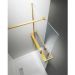 Душевая перегородка Vincea (Винчея) Walk-In HR VSW-4HR900CLG, 900x2000, брашированное золото, стекло прозрачное
