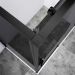 Душевой уголок Vincea (Винчея) Slim-N VSR-4SN8011CGB, 1100х800 мм, черный, стекло тонированное