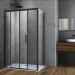Душевой уголок Vincea (Винчея) Soft VSR-3SO9013CLB, 1300х900 мм, черный, стекло прозрачное