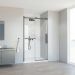 Душевая дверь Vincea Como Soft, 1100 мм,  вороненая сталь, стекло прозрачное VDS-1CS110CLGM