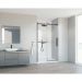 Душевая дверь Vincea Como Soft, 1100 мм,  вороненая сталь, стекло прозрачное VDS-1CS110CLGM