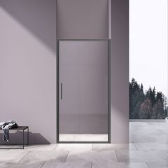 Душевая дверь Vincea Slim 8 мм, вороненая сталь, стекло прозрачное VDP-4SL100CLGM