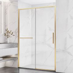Душевая дверь Vincea Slim Soft, 1300 мм,  брашированное золото, стекло прозрачное VDS-1SS130CLG