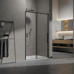 Душевая дверь Vincea Slim, 1100 мм,  черный, стекло прозрачное VDS-6SL110CLB