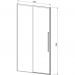 Душевая дверь Vincea Slim-N, 1300 мм,  черный, стекло тонированное VDS-4SN130CGB