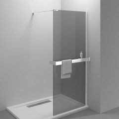 Душевая перегородка Vincea Walk-In HR, 1000х2000 мм, хром, стекло тонированное VSW-4HR100CG