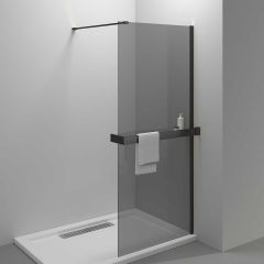 Душевая перегородка Vincea Walk-In HR, 1000х2000 мм, черный, стекло тонированное VSW-4HR100CGB