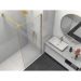 Душевая перегородка Vincea Walk-In, 1000х2000 мм, брашированное золото, стекло прозрачное VSW-1HS100CLG