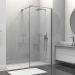 Душевая перегородка Vincea (Винчея) Walk-In, 900х2000 мм, вороненая сталь, стекло прозрачное VSW-1HS900CLGM