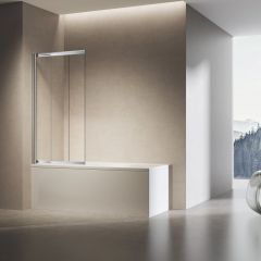 Душевая шторка на ванну Vincea, 900х1400 мм,  хром, стекло прозрачное, левая VSB-6E900CL-L
