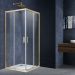 Душевой уголок Vincea (Винчея) Alpha, 900х900 мм (габариты площадки) , брашированное золото, стекло прозрачное VSS-3AL900CLG