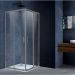Душевой уголок Vincea (Винчея) Alpha, 900х900 мм (габариты площадки) , вороненая сталь, стекло прозрачное VSS-3AL900CLGM
