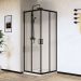 Душевой уголок Vincea (Винчея) City, 1000х900 мм (габариты площадки) , черный, стекло прозрачное VSS-5CT9010CLB
