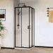 Душевой уголок Vincea (Винчея) City, 1000х900 мм (габариты площадки) , черный, стекло прозрачное VSS-5CT9010CLB