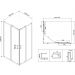 Душевой уголок Vincea (Винчея) City, 1000х900 мм (габариты площадки) , черный, стекло прозрачное VSS-5CT9010CLB