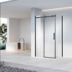 Душевой уголок Vincea Como-N, 1300х800 мм (габариты площадки), черный, стекло прозрачное VSR-4CN8013CLB