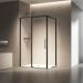 Душевой уголок Vincea Slim 8 мм, 1300х800 мм (габариты площадки),  черный, стекло прозрачное VSR-6SL8013CLB