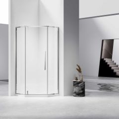 Душевой уголок Vincea Slim-N, 900х900 мм (габариты площадки),  хром, стекло прозрачное VSP-4SN900CL
