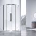 Душевой уголок Vincea (Винчея) Slim-N, 1000х900 мм (габариты площадки) , вороненая сталь, стекло прозрачное VSS-4SN9010CLGM