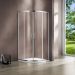 Душевой уголок Vincea (Винчея) Garda VSQ-1G900CL, 900х900 мм (габариты площадки) хром, стекло прозрачное