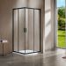 Душевой уголок Vincea (Винчея) Garda VSS-1G100CLB, 1000х1000 мм (габариты площадки) черный, стекло прозрачное
