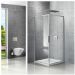 Душевой уголок Vincea (Винчея) Slim VSS-2SL900CL, 900х900 мм (габариты площадки) хром, стекло прозрачное