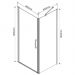 Душевой уголок Vincea Orta VSR-1O8080CH-L, 800х800 мм (габариты площадки) хром, стекло шиншилла, левый