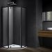 Душевой уголок Vincea (Винчея) Penta 1000х1000 мм (габариты площадки) черный стекло прозрачное VSP-3P100CLB
