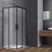Душевой уголок Vincea (Винчея) Soft 900х900 мм (габариты площадки) черный стекло прозрачное VSS-3SO900CLB