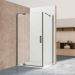 Боковая стенка Vincea (Винчея) Extra VSG-1E900CLB 90х200 черный стекло прозрачное