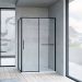 Душевой уголок Vincea Slim Soft 1400х900 мм (габариты площадки) стекло прозрачное VSR-1SS9014CLB