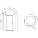 Душевой уголок Vincea (Винчея) Slim-U 900х900 мм (габариты площадки) стекло прозрачное VSP-2SU900CL