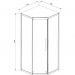 Душевой уголок Vincea (Винчея) Show VSP1-4SH100CL, 1000х1000 мм (габариты площадки) хром, стекло прозрачное
