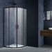 Душевой уголок Vincea (Винчея) Alpha VSQ-3AL900CLB, 900х900 мм (габариты площадки) черный, стекло прозрачное
