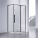 Душевой уголок Vincea Slim-N VSR-4SN9011CLB, 1100х900 мм (габариты площадки) черный, стекло прозрачное