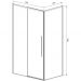 Душевой уголок Vincea Slim-N VSR-4SN9011CLB, 1100х900 мм (габариты площадки) черный, стекло прозрачное
