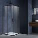 Душевой уголок Vincea (Винчея) Alpha VSS-3AL900CLB, 900х900 мм (габариты площадки) черный, стекло прозрачное