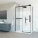 Боковая панель Vincea Como Soft VSG-1CS100CLB, черный, стекло прозрачное