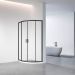 Душевой уголок Veconi (Векони) Rovigo RV01B-80-01-C7 80х195 см профиль черный, стекло прозрачное