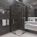 Душевой уголок Veconi Rovigo RV47B-100-01-C4 100х195 см профиль матовый черный, стекло прозрачное