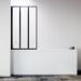 Стеклянная шторка на ванну Veconi Palau PL73BL-90-01-19C4 профиль матовый черный, 900х1500 мм стекло прозрачное