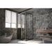 1/2 Душевого угла Veconi (Векони) Premium Trento PTC-20GR PTC20-GR-110-01-C4 1100х2000 мм графит браш. стекло прозрачное 8 мм
