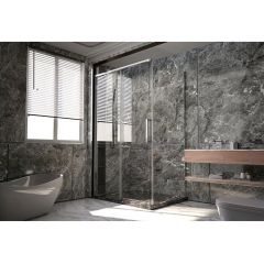 Боковая панель Veconi Premium Trento SP-40CH SP40-CH-80-01-C4 Стекло прозрачное 800х2000х8 мм хром